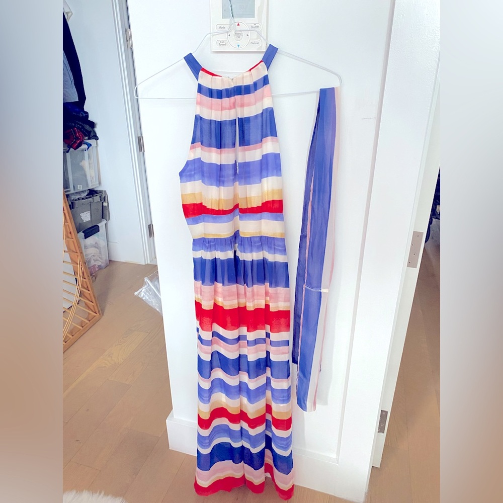 Vince Camuto Striped Halter Maxi Dress - Size 4 - NWOT
